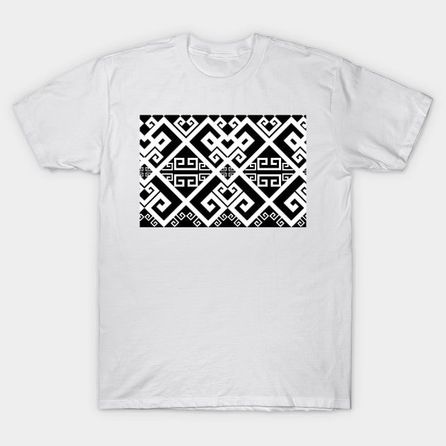 black and white pattern T-Shirt by noke pattern